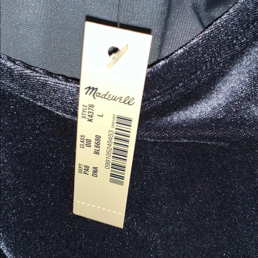 Madewell Velvet Butterfly Top (S) Blue Navy NWT - Picture 7 of 8